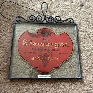 Brut Champagne Hanging Suncatcher